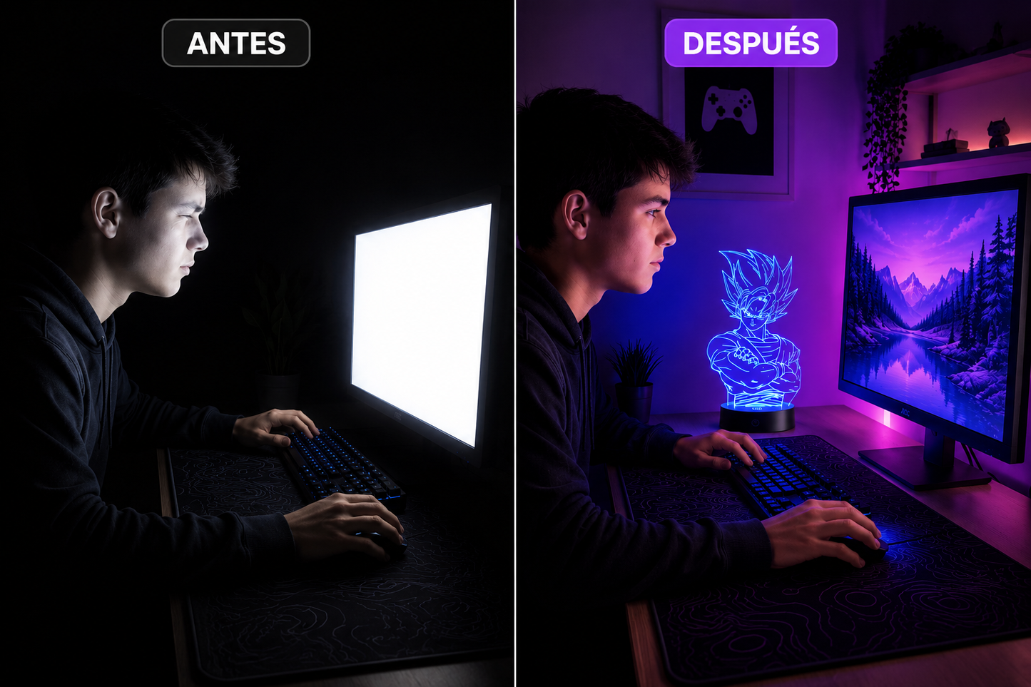 Guerrero Z - Lámpara Acrílica LED RGB